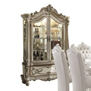 Versailles Bone white finish curio cabinet