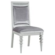 Fabric & platinum side chair