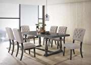 Weathered gray oak finish dining table