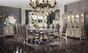 Vintage bone white dining table in royal style