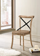 Rustic oak finish side chair main photo