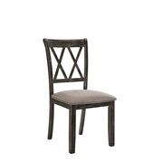Claudia II Fabric & weathered gray side chair