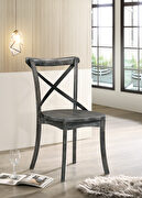 Rustic gray finish side chair