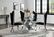 Noralie TR3 Mirrored & faux diamonds dining table