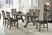 Ash oak finish dining table main photo