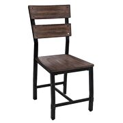 Oak & black finish side chair
