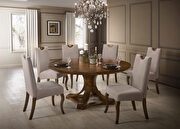 Oak finish dining table main photo