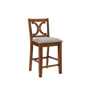 Fabric & cherry oak finish counter height chair main photo