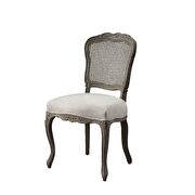 Linen & rustic gray oak side chair (set-2), linen & rustic gray oak main photo