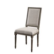 Linen & rustic gray oak side chair main photo