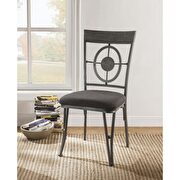 Fabric & gunmetal side chair