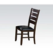 Urbana Black pu & espresso finish side chair