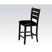 Urbana Black pu & espresso finish counter height chair