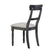Leventis Light brown linen & weathered gray side chair
