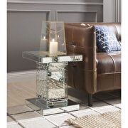 Nysa II Mirrored & faux crystals end table