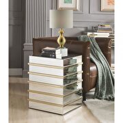 Mirrored & gold end table