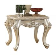 Marble & champagne end table