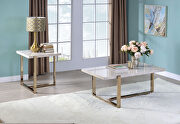 Faux marble & champagne coffee table main photo