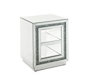 Noralie E X Mirror finish with faux diamond inlay end table
