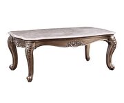 Light marble top & champagne coffee table