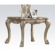 Gold patina & bone end table