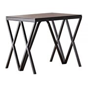 Black finish & glass end table