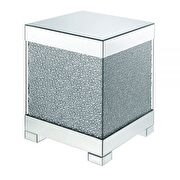 Mallika Mirrored & faux crystals end table