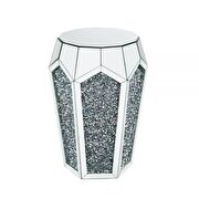 Mirrored & faux diamonds end table
