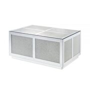 Rectangular mirrored panel / faux diamond coffee table