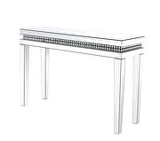 Lotus S II Decorative faux crystals reflective surface sofa table