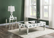 Noralie N III Mirrored & faux stones inlay modern glamour style coffee table
