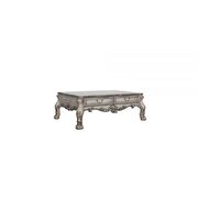 Vintage bone white coffee table in classic style main photo