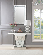 V-base mirrored panel console table main photo