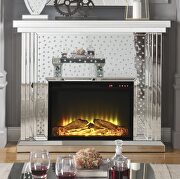 Nysa II Mirrored & faux crystals fireplace