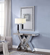 Noralie III Console table w/ triangle mirrored base design