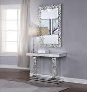 Faux gems mirrored console table main photo