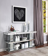 Mirrored & faux crystals console table