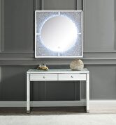 Noralie Mirrored & faux diamonds console table w/2 drawers