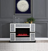 Mirrored & acrylic diamonds fireplace