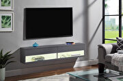 Ximena (Gray) Gray finish glamorous design TV stand w/ touch led light