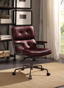 Vintage merlot top grain leather executive office chair main photo