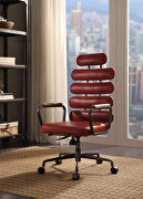 Calan (Red) Antique red top grain leather executive office chair