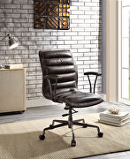 Distress chocolate top grain leather executive office chair