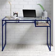 Yasin (Blue) Blue & glass desk