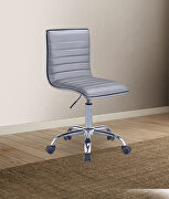 Silver pu & chrome office chair