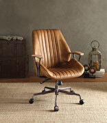 Coffee top grain leather executive office chair main photo