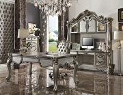Versailles (Platinum) Antique platinum finish executive desk