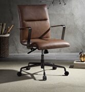 Vintage chocolate top grain leather office chair