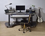 Eleazar II (Black) Black oak finish music recording studio desk