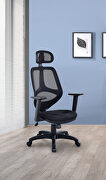 Black finish foam filled design gaming chair main photo